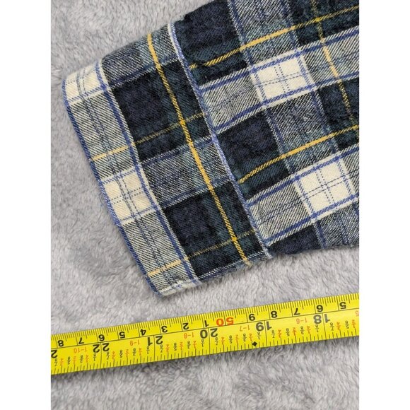 LL Bean Flannel Button Up Shirt Mens XXL Plaid Classic Fit Rugged Chore Pocket - Picture 8 of 9